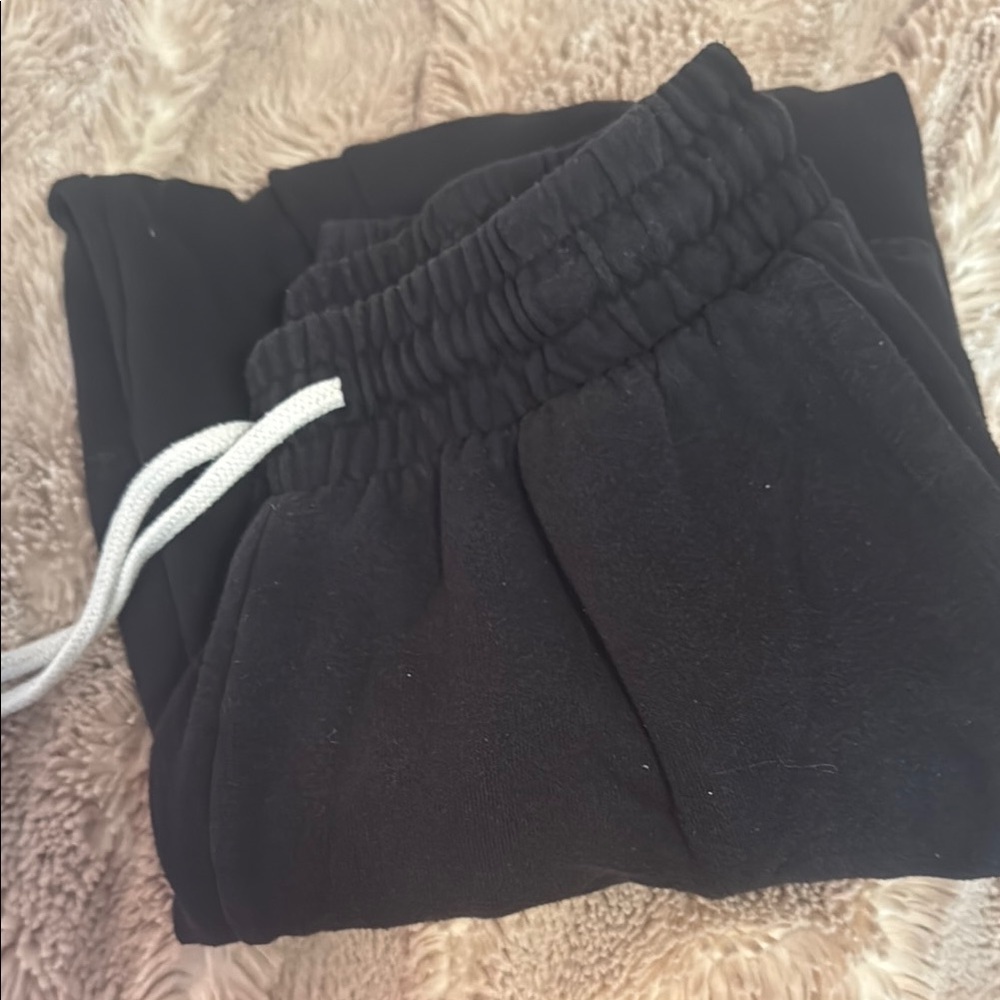 SO Black Sweatpants with Elastic Waistband and Tapered Fit